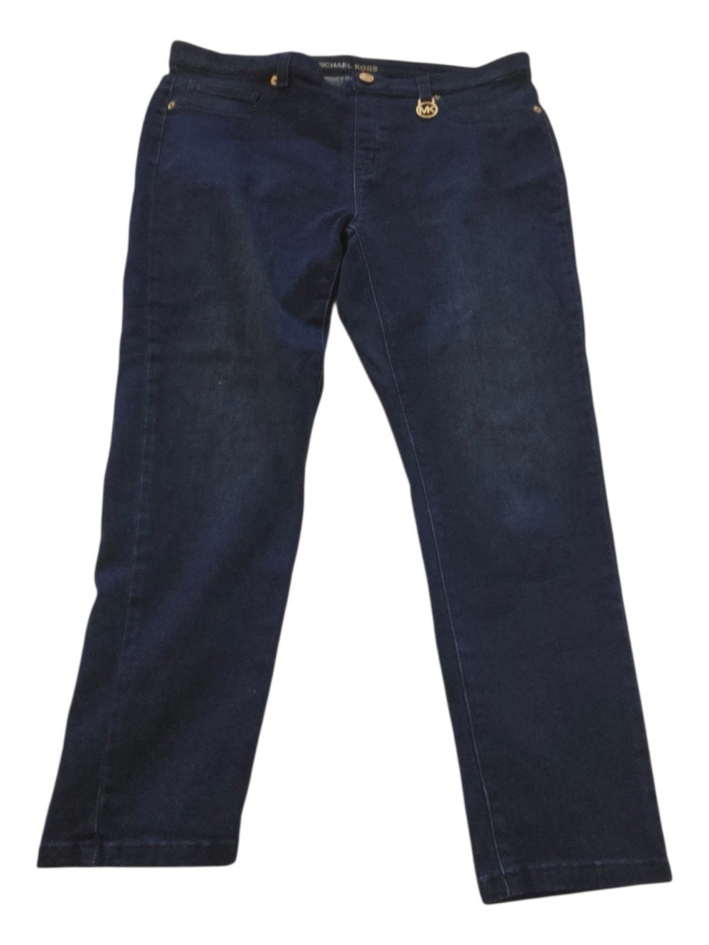Michael Kors Women's Dark Blue Skinny Jeans with Gold Charm